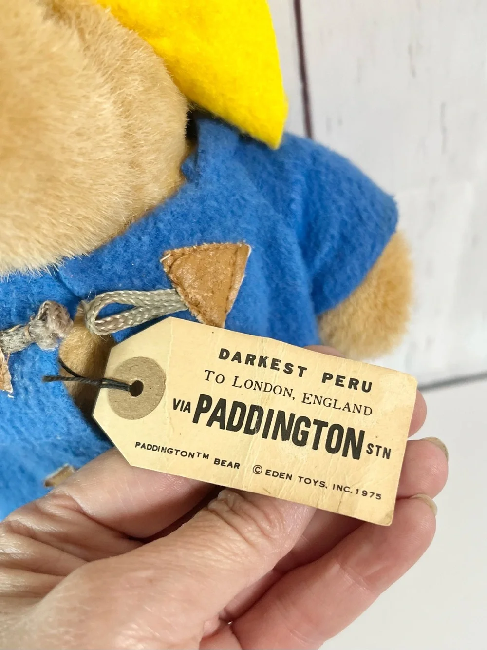 Vintage 1988 Eden Toys Paddington Bear 30th Anniversary Plush Blue Coat